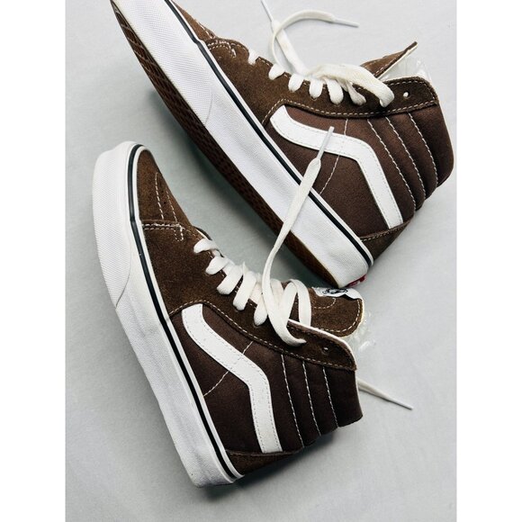 Vans Off The Wall Brown & White High-Top Sneakers Womens 6 - Picture 5 of 8